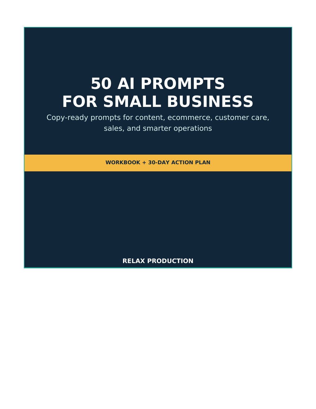50 AI Prompts for Small Business workbook cover