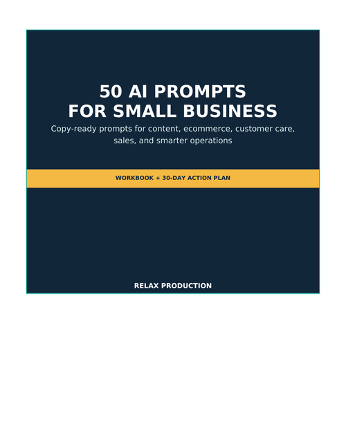 50 AI Prompts for Small Business workbook cover