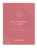 Beauty Business Planner premium cover