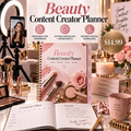 Beauty Content Creator Planner printable PDF sales poster