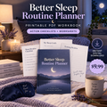 Better Sleep Routine Planner printable PDF sales poster
