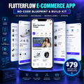 FlutterFlow E-commerce App No-Code Blueprint and Build Kit