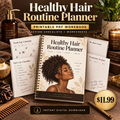 Healthy Hair Routine Planner printable PDF sales poster