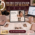 Micro-Influencer Media Kit Builder sales poster