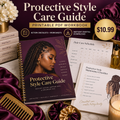 Protective Style Care Guide printable PDF sales poster