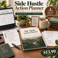 Side Hustle Action Planner printable PDF sales poster
