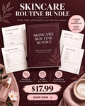 Skincare Routine Bundle 14-page PDF workbook poster, $17.99