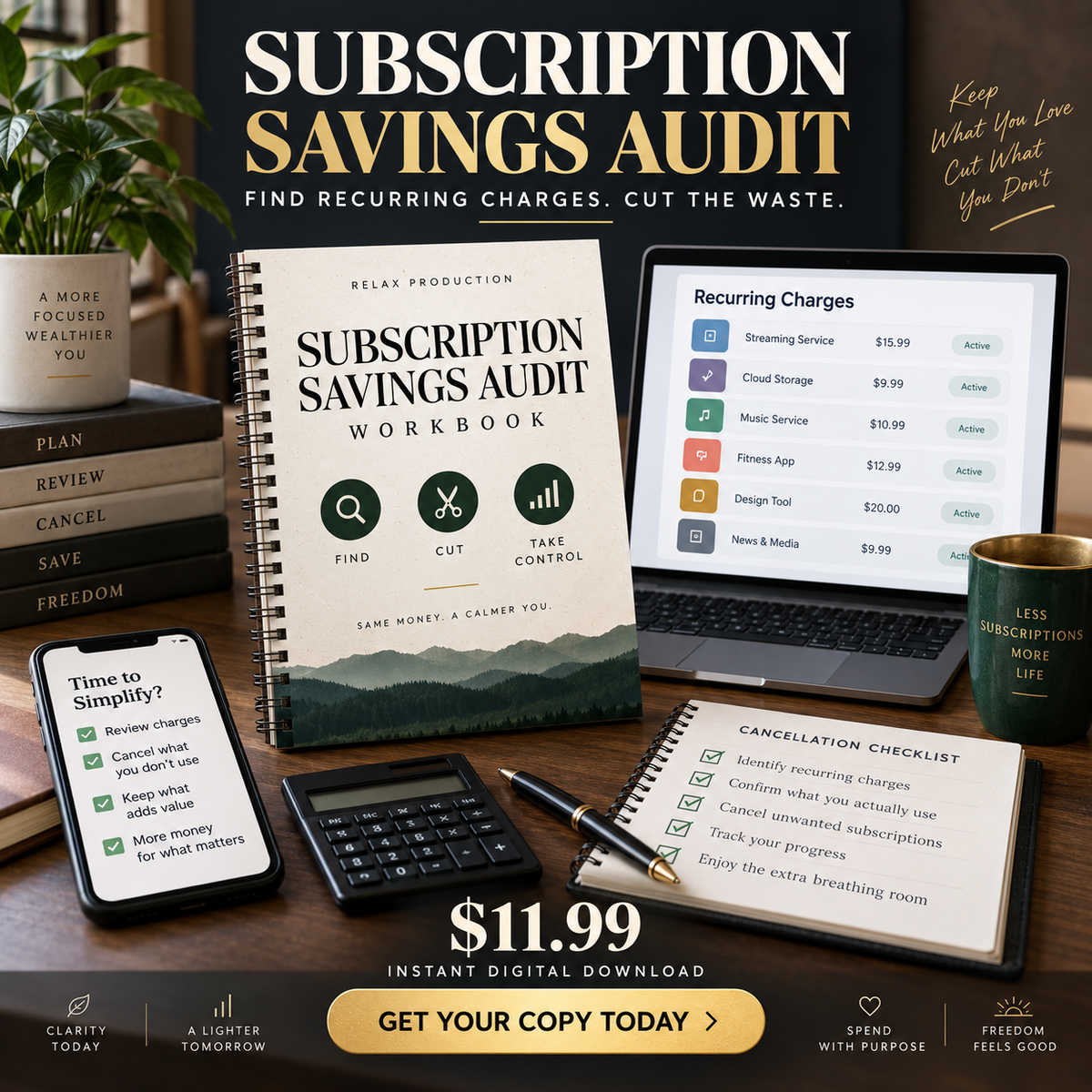 Subscription Savings Audit sales poster