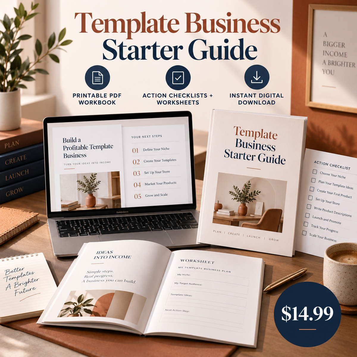Template Business Starter Guide printable PDF sales poster